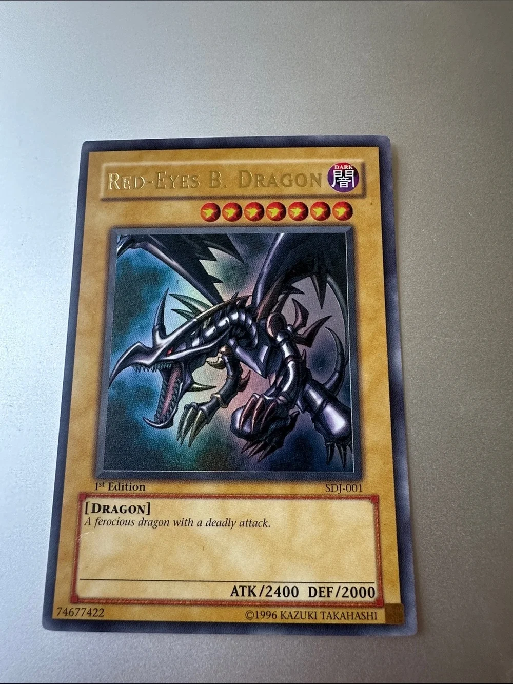 Yu-Gi-Oh! Red-Eyes B. Dragon Card - 1st Edition (SDJ-001)